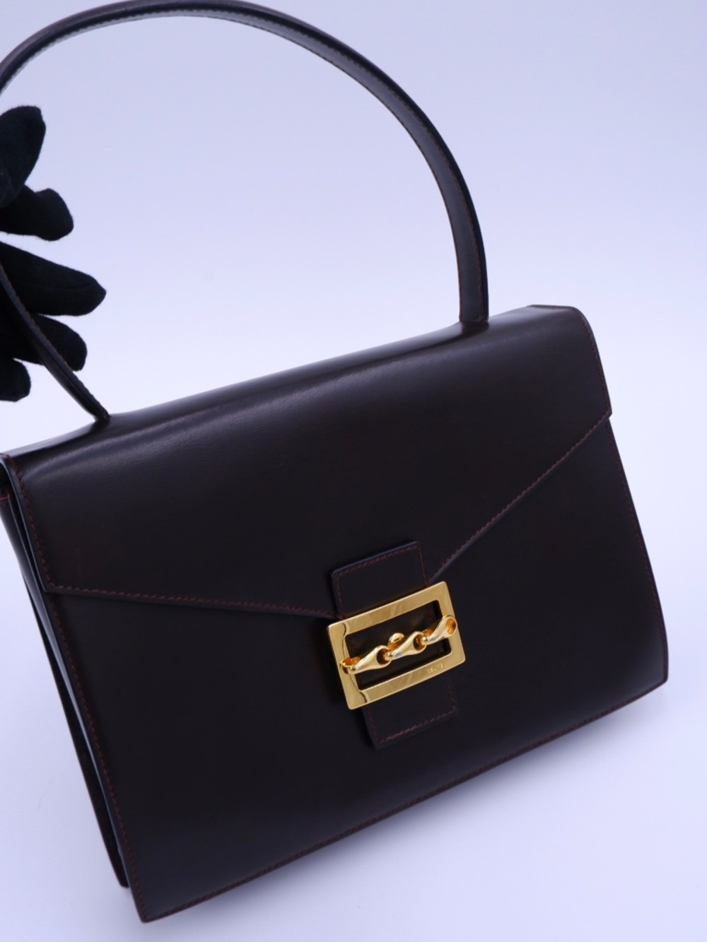 Celine Dark Chocolate Brown Equestrian Buckle Bag — 1970s–1980s - Picture 1 of 16